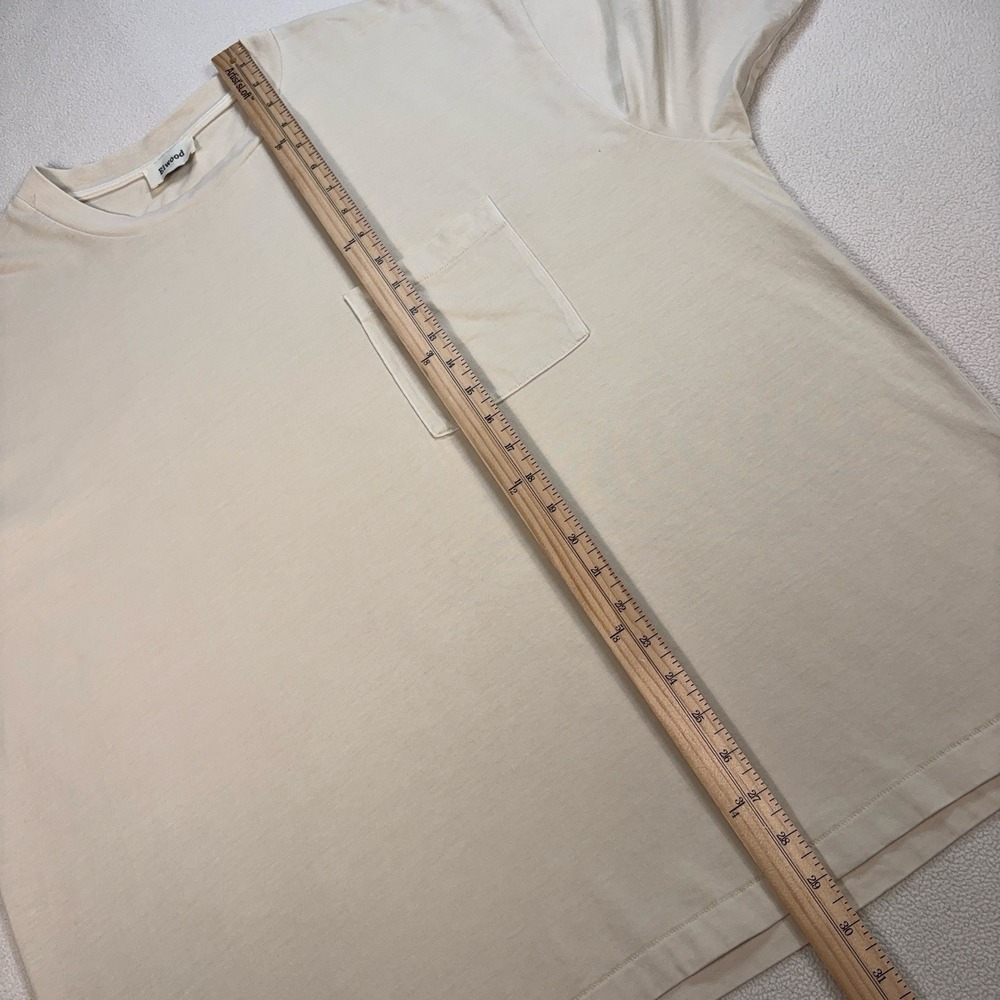 Elwood Vintage-Inspired Single Stitch T-Shirt Men's L Off-White Organic Cotton - Picture 12 of 16